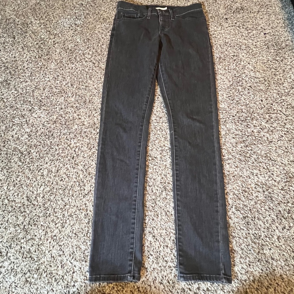 Levis 311 Shaping Skinny Jeans Womens‎ 27 Charcoal Black Mid Rise Stretch Denim